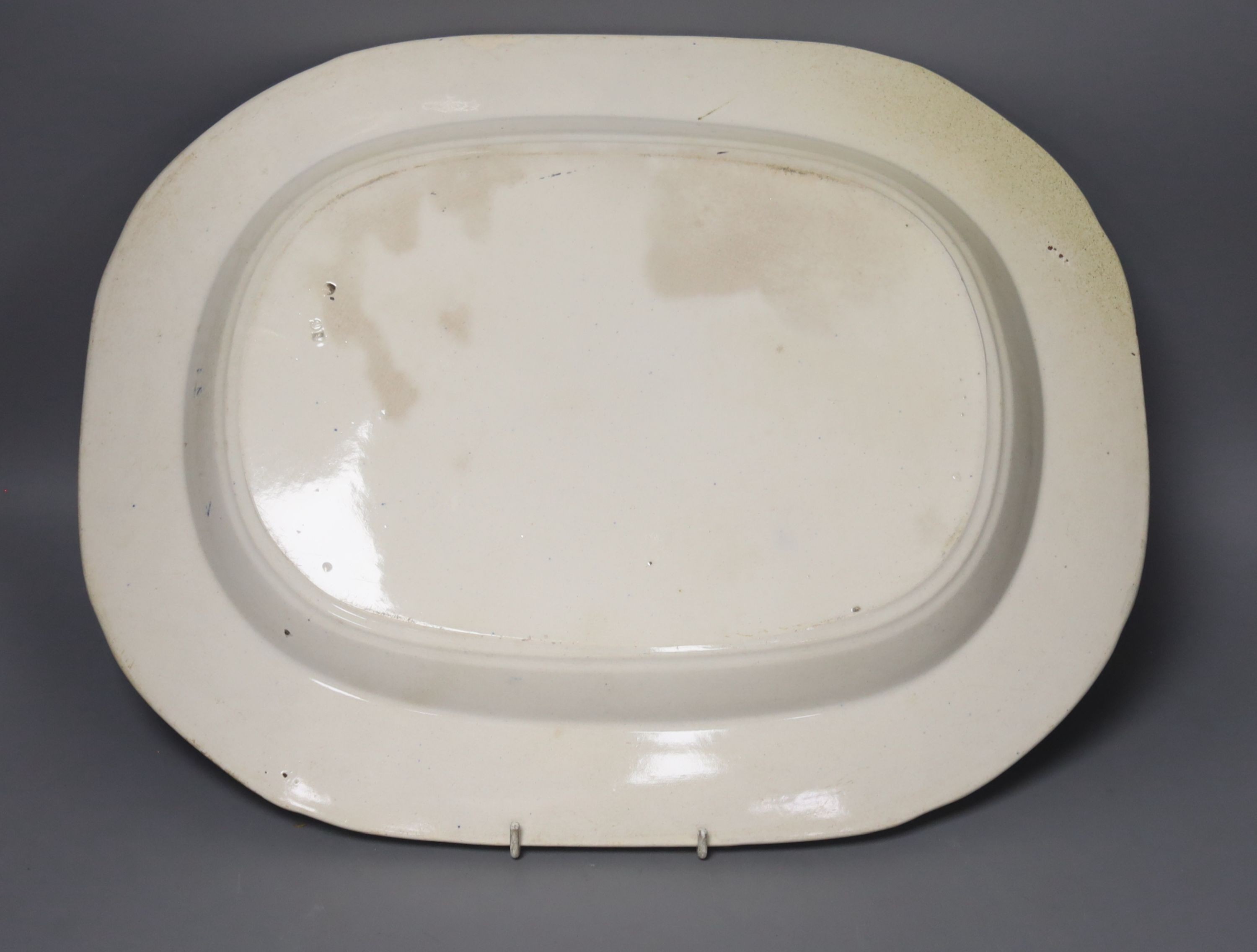 A Victorian Briar Rose pattern oval meat plate 44cm